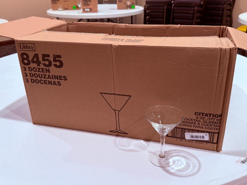 Case, 3 Dozen, 36ct Libbey No. 8455 6oz Citation Cocktail Glasses