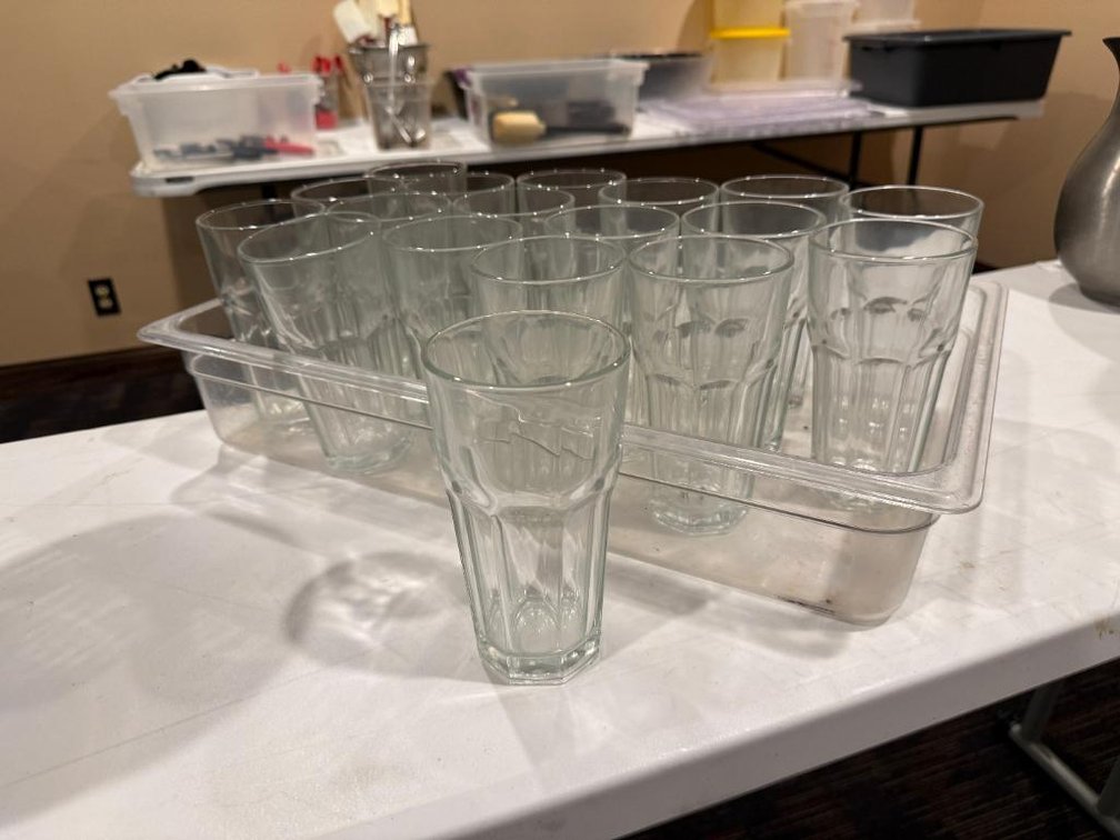 Lot of 18 Heavy Glasses