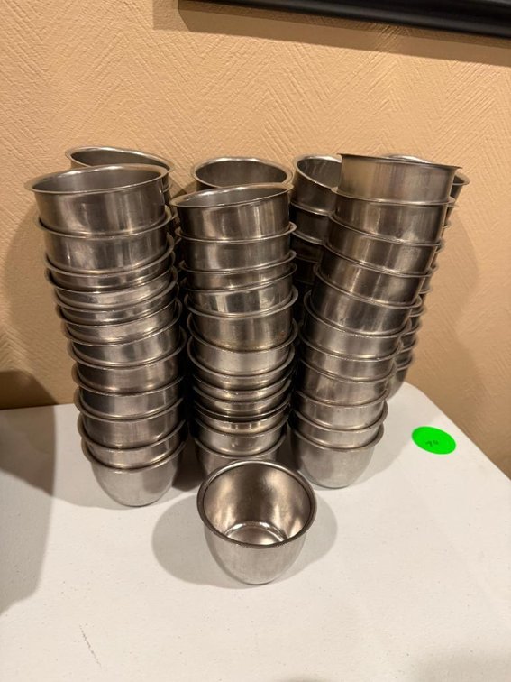 Lot of 70, Stainless Steel Portion Cups No. 2593-3 Prep - Dipping Bowls