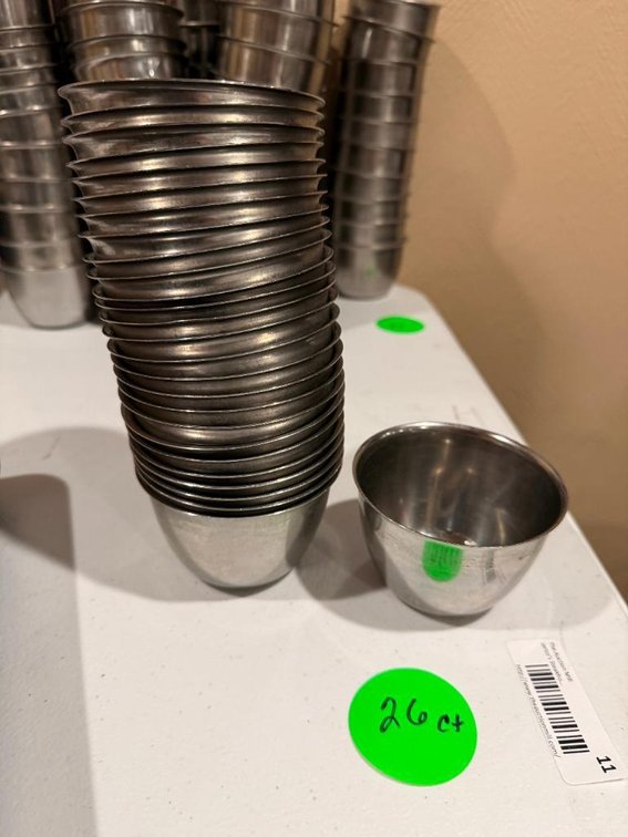Lot of 26, Stainless Steel Prep / Dipping Bowls