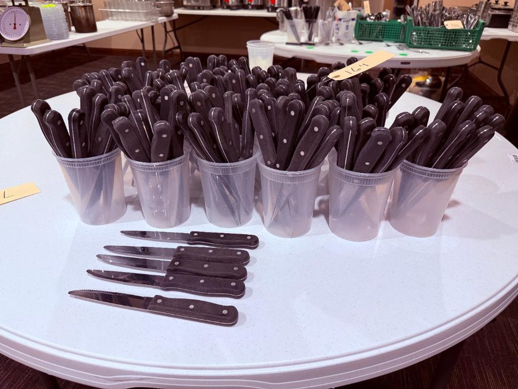Large Supply of 160+ Steak Knives