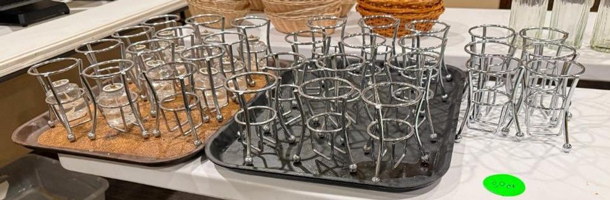 Lot of 30 Steel Candle Holders
