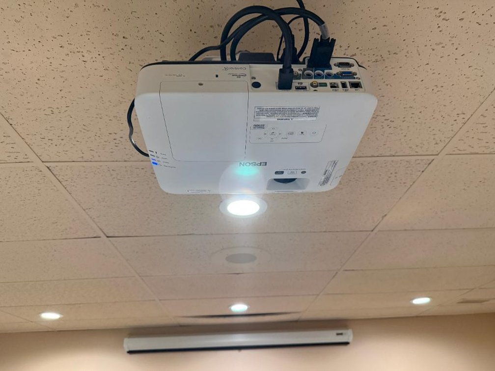 Digital Projector and Automatic Electric Projection Screen, Epson Projector, Da-Lite Projection Screen