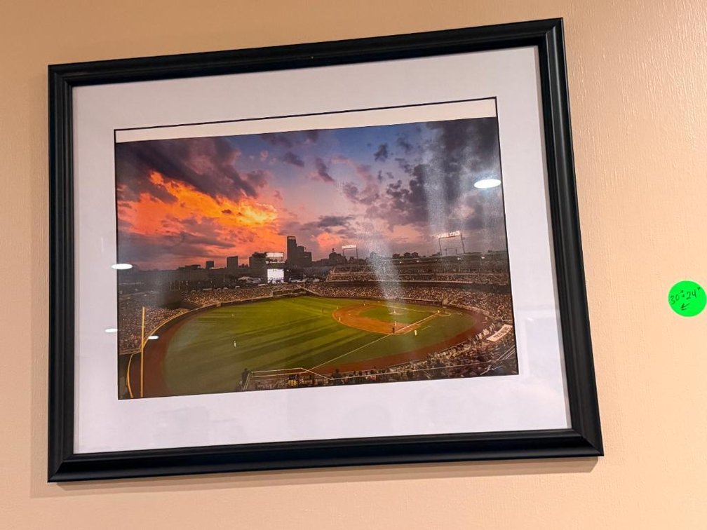 Framed CWS Baseball Park Photograph 30in x 24in - Then TD Ameritrade Park, Now Charles Schwab Park