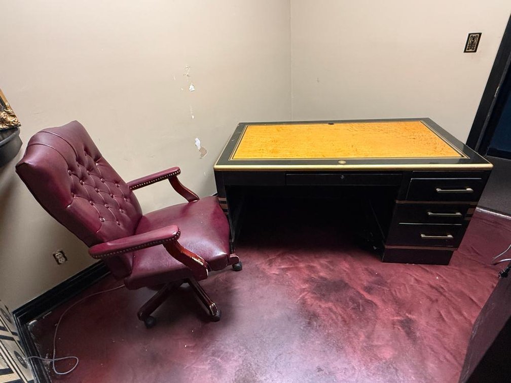 Desk, Cabinet and Chair
