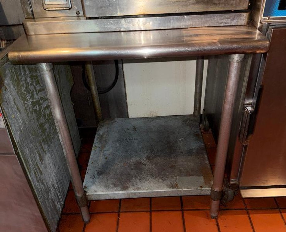 Stainless Steel Prep Table w/ Lower Shelf, 30in x 24in x 35in H