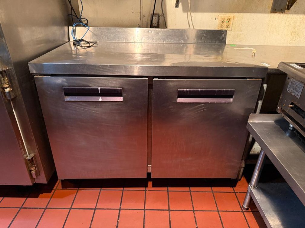 Hoshizaki Model CRMF48-W 2-Section Worktop Refrigerator on Mobile Base