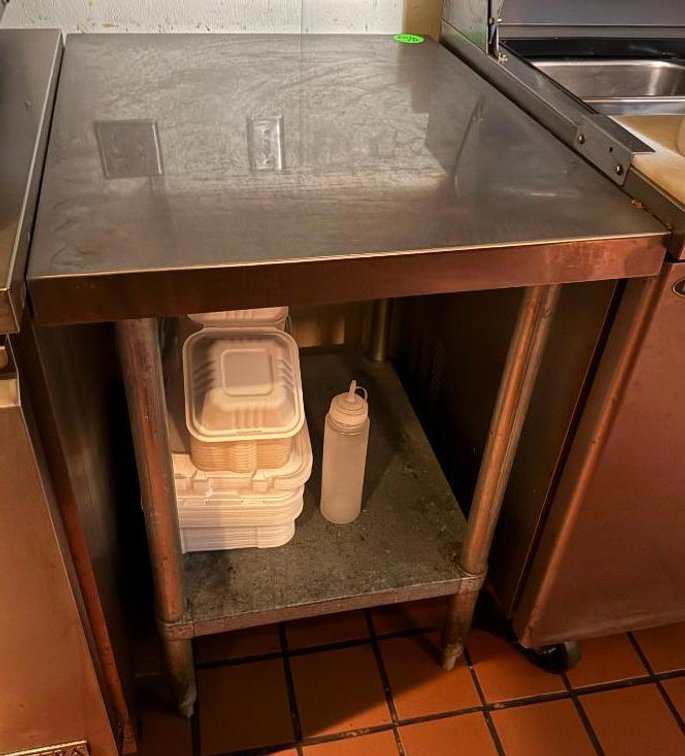 Stainless Steel Prep Table w/ Lower Shelf, 24in x 30in x 36in H