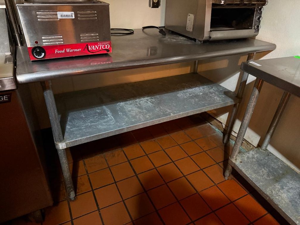 Stainless Steel Prep Table w/ Lower Shelf 60in x 30in x 36in