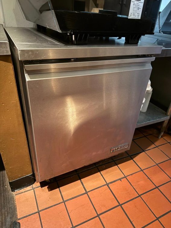 Kintera Model KUC27R Single-Section Worktop Refrigerator on Mobile Base