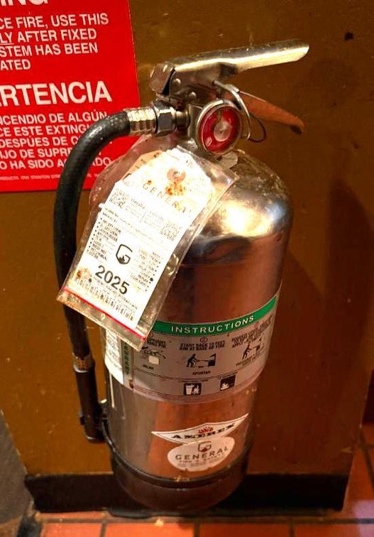 Amerex Stainless Steel Commercial Kitchen Fire Extinguisher