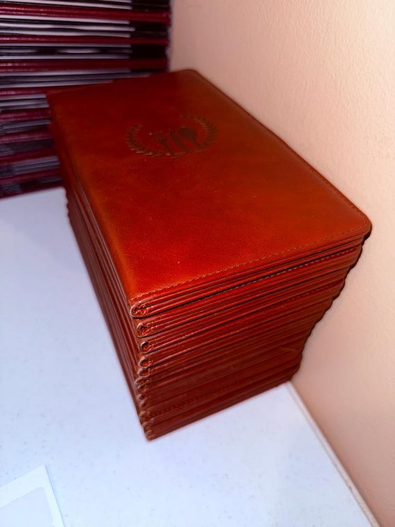 Stack of Bi-Fold Happy Hour Menus