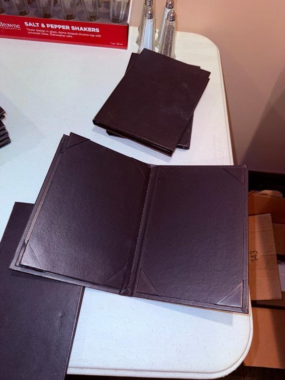 Lot of 3, Blank Bi-Fold Menu Books