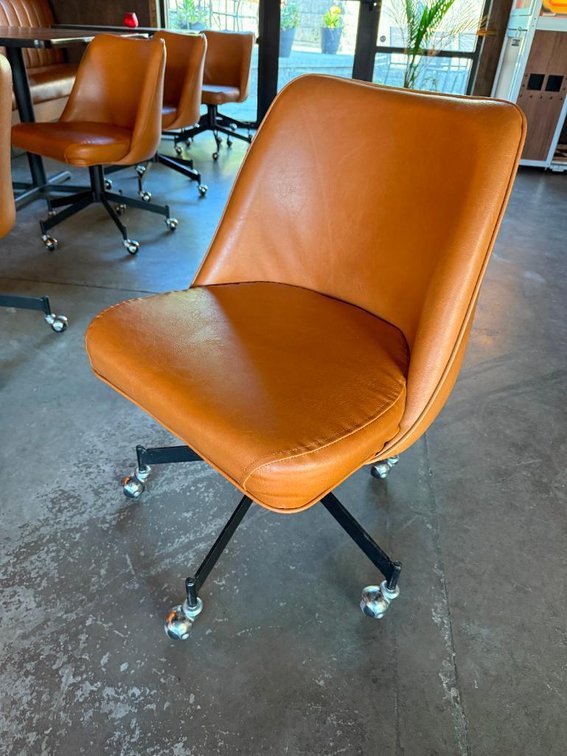 Three, High-Quality Swivel Rolling Lounge Chairs, Barel Seats, Sold High Bid x's 3