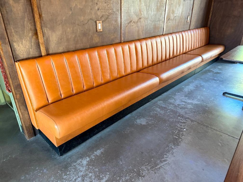 3-Section Flush Mount Restaurant Booth Set, (3) 66in Booths, Can Be Separated