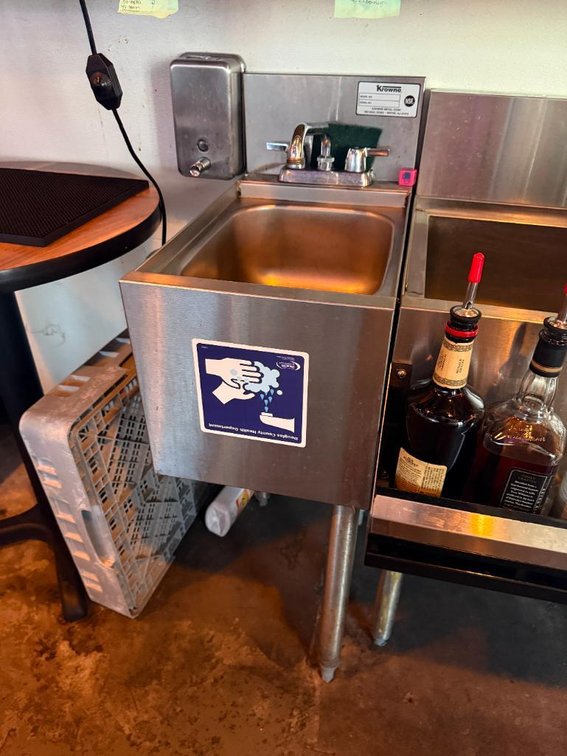 KROWNE Stainless Steel Backbar Wash Sink, 21in x 12in x 30-1/2in