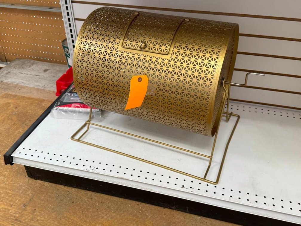 Large Brass Bingo / Lottery Spinning Cage