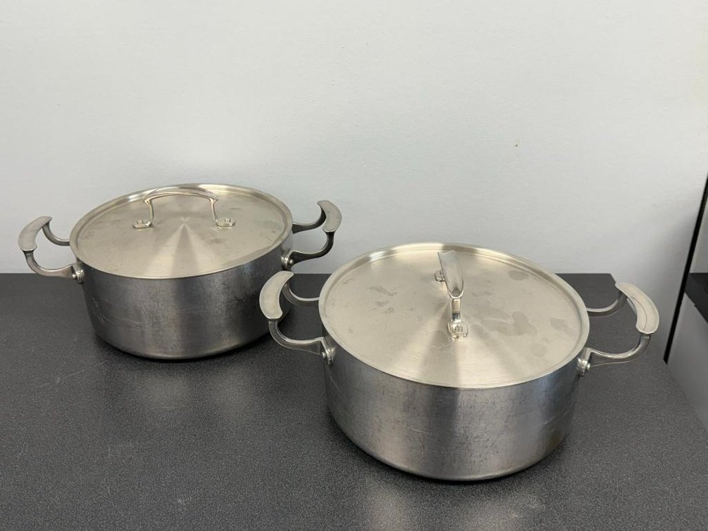 Lot of 2, Vollrath 49411 Miramar Display Cookware 5 Qt. Casserole Pan with Low Dome Cover