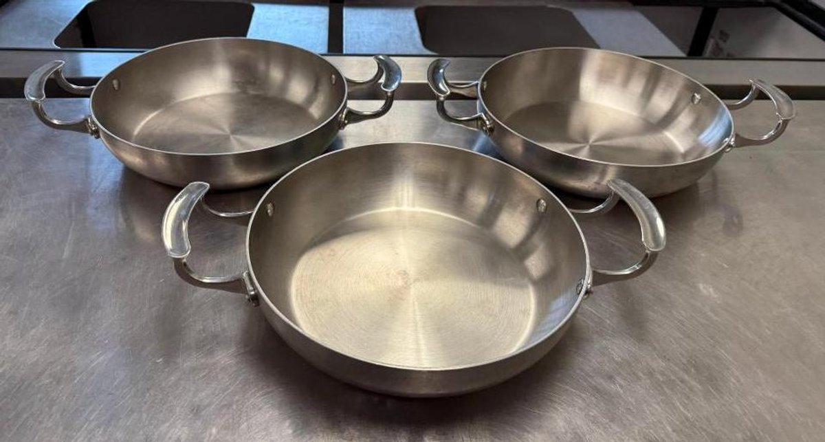 Lot of 3, Vollrath 49424 Miramar Display Cookware 10" French Omelet Pan