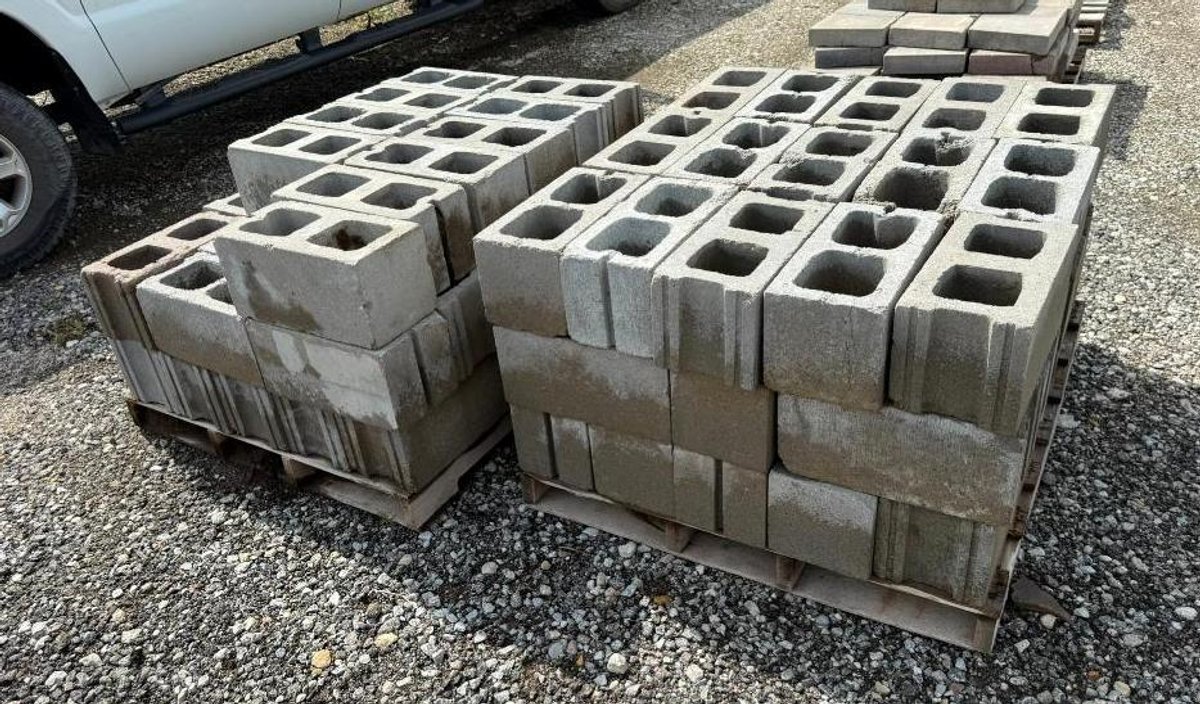 Two Pallets of Concrete Blocks
