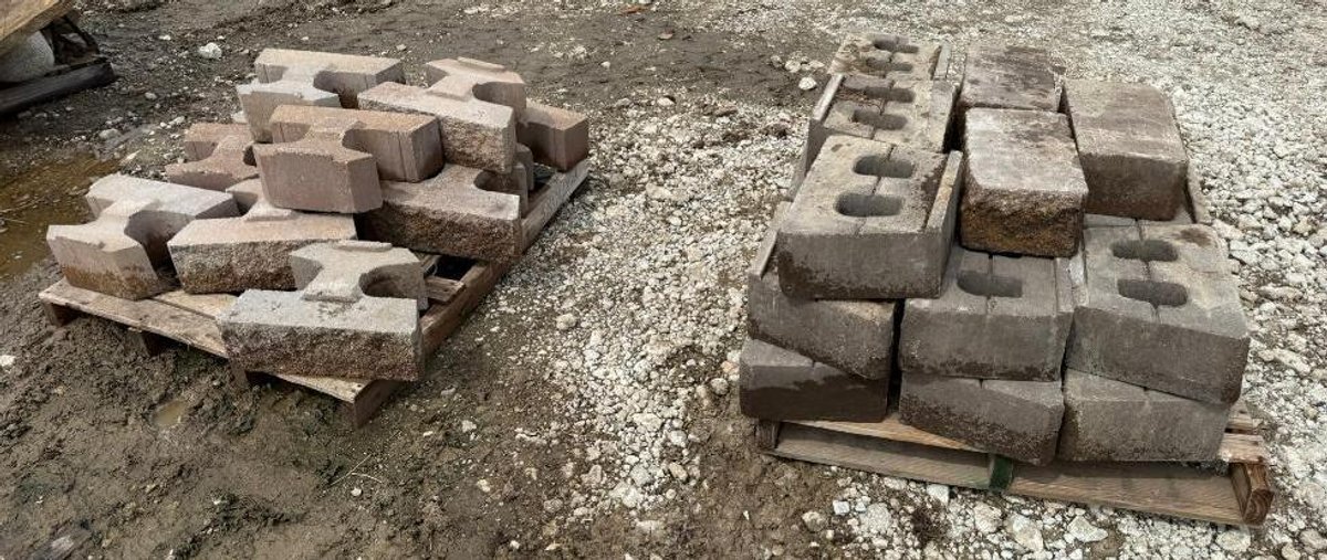 Two Pallets of Retaining Wall Block