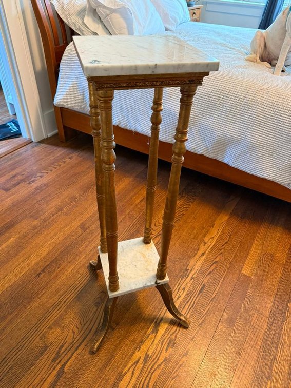 Marble Top Victorian Plant Stand