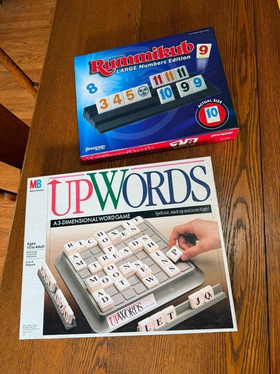 Board Games; UpWords and Rummikub