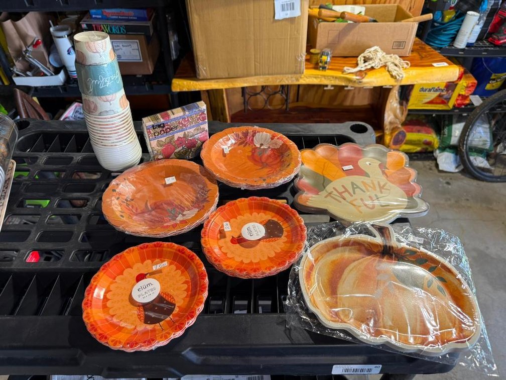 Autumn / Fall Themed Plates and Glasses, New