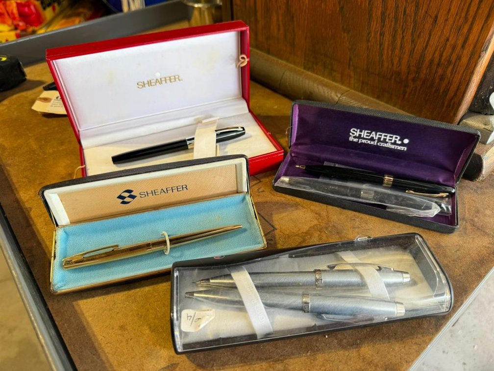 Vintage Sheaffer Pen and Pencil Sets w/ Cases, VG Condition
