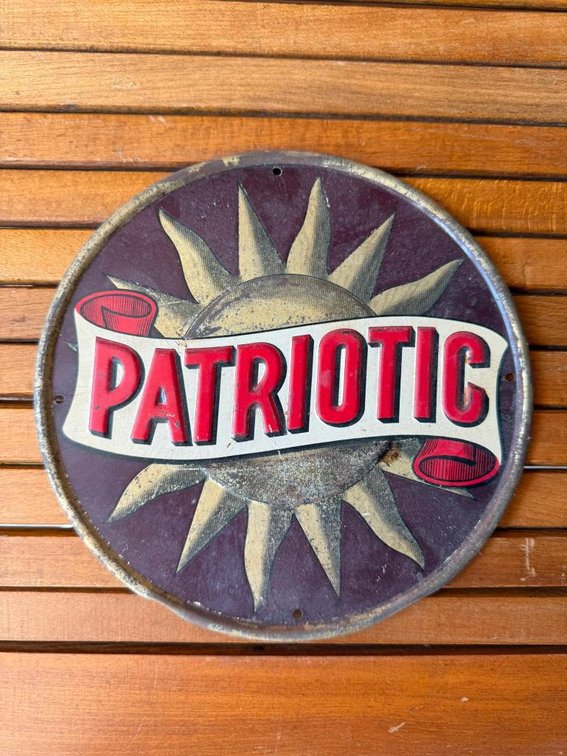 Rare Embossed Tin - Patriotic Sin
