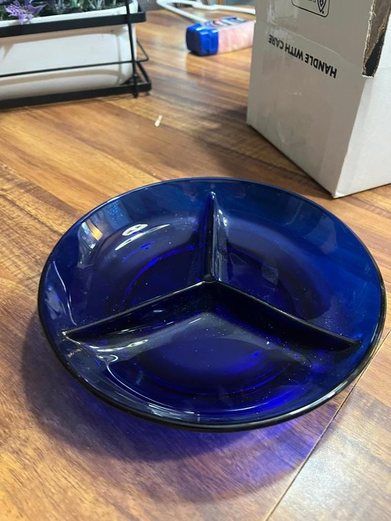 Kobalt Blue Divided Dish