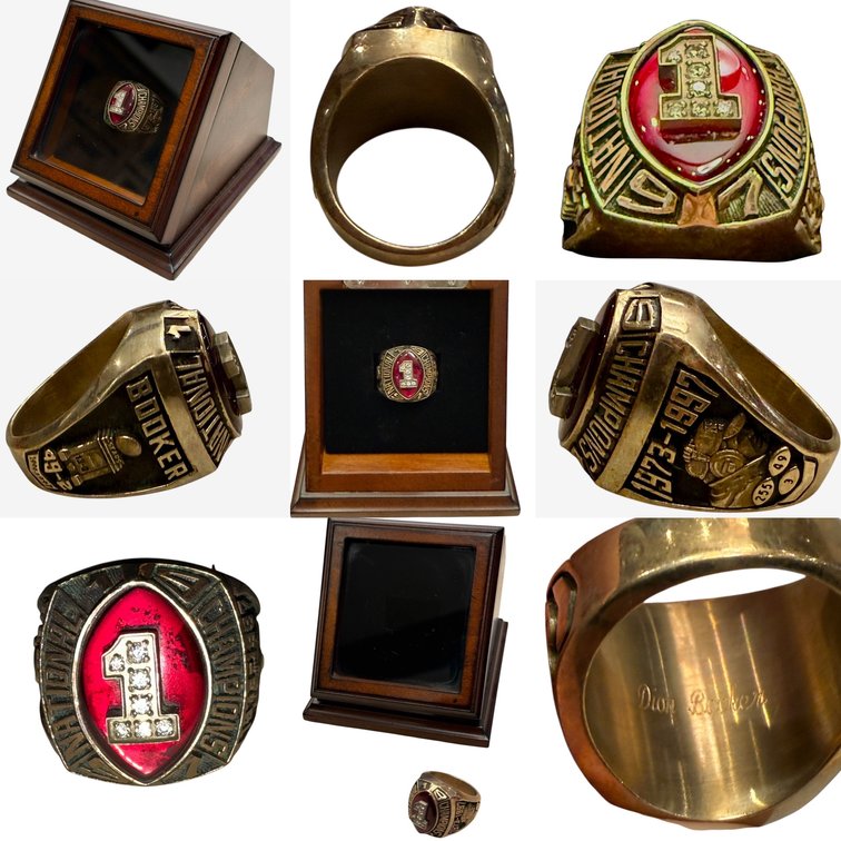 1997 Nebraska Cornhuskers National Championship Player Ring, Dion Booker, Size: 11 - 11-1/2, 10k