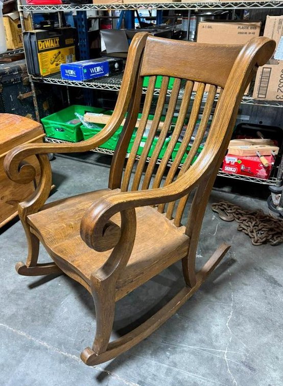 Arts and Crafts Oak Rocking Chair