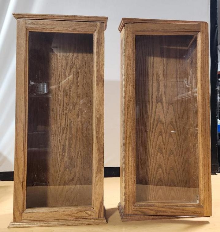 Two Oak Showcases