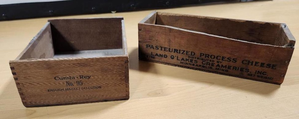 Pair of Vintage Wood Boxes