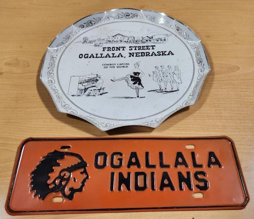 Ogallala Vintage License Plate and Plate