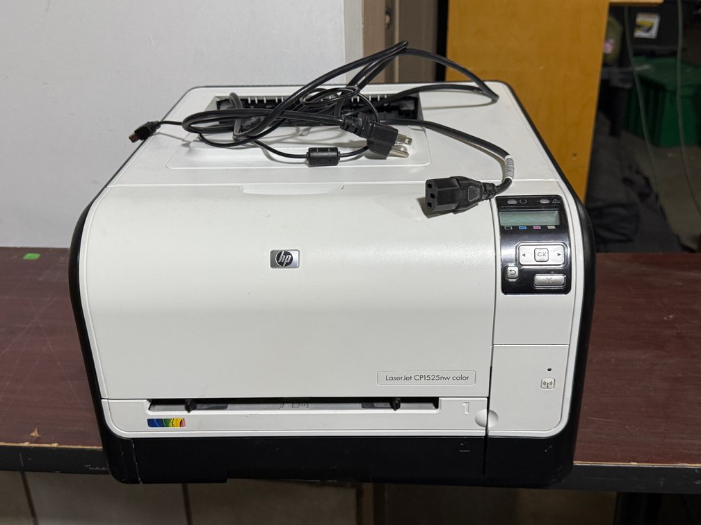 HP LaserJet CP1525nw Color Laser Printer, CLEAN