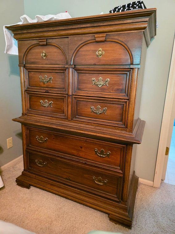 1960s Thomasville Mid Century Tallboy Dresser