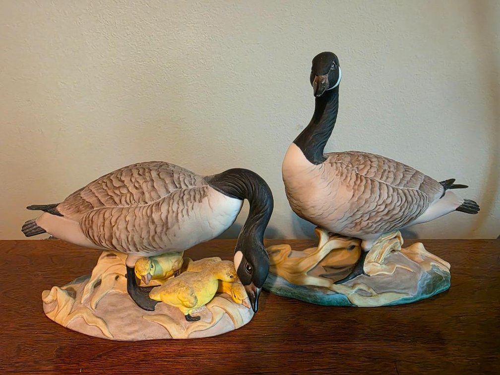 Lot of 2 Boehm Porcelain Canadian Geese #408R