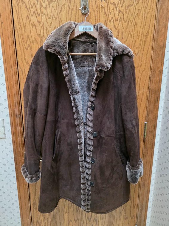 Hide Society Genuine Sheepskin Hooded Fur Coat