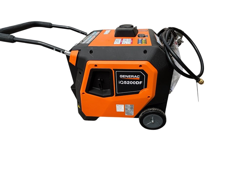 New, Generac iQ5200DF 5200/3900 Watt Dual Fuel Inverter Generator, Electric Start w/ Battery Included, Duel Fuel