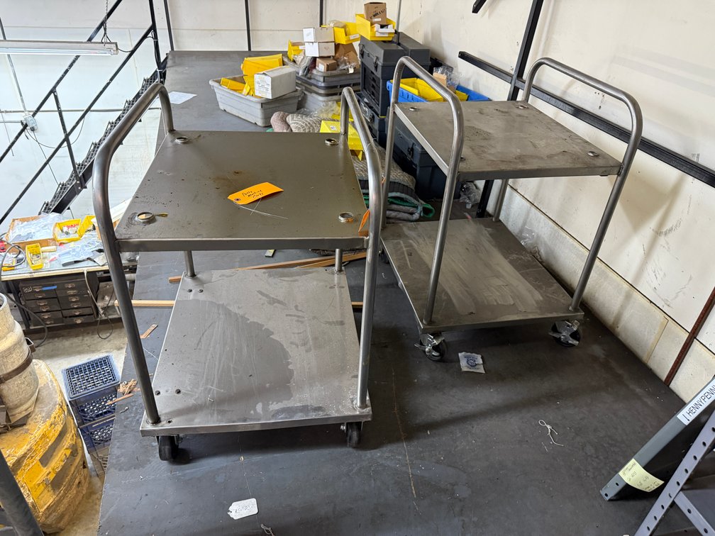 Lof of 4, Mobile Equipment Stands, 24in x 22in x 29in H, One Bid for All Four