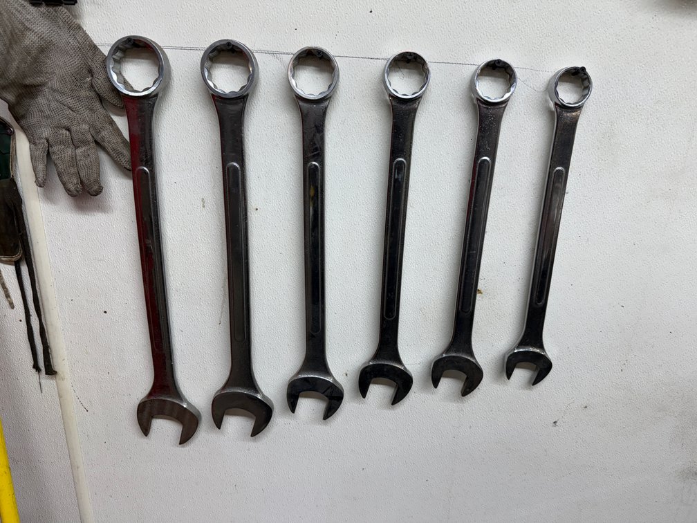 Combination Wrench Set, Large, 1-3/8in to 2in