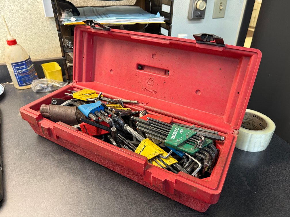 Toolbox Full of Allen and Hex Wrenches