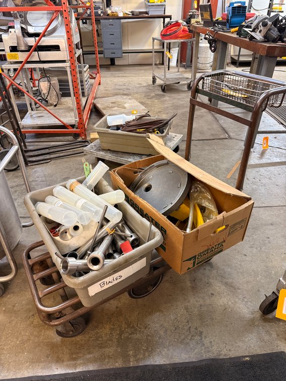 Large Group of Sausage Stuffer Parts and Inventory