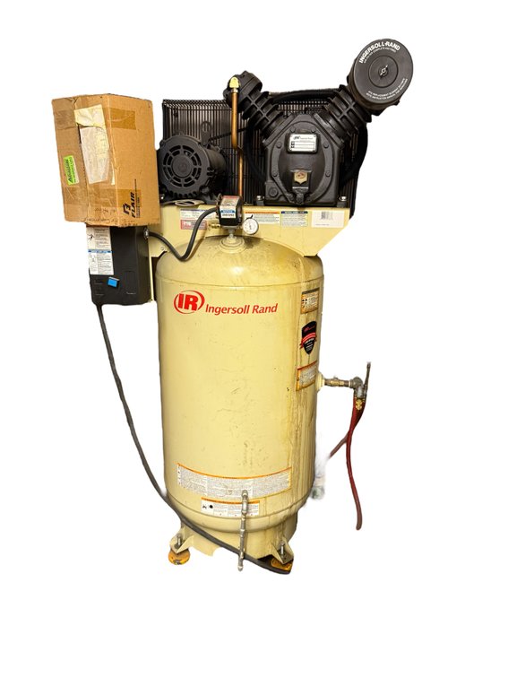 Ingersoll Rand Industrial Vertical Air Compressor Model 2475, 80 Gallon, 7.5HP, Two-Stage, 230v, 1ph