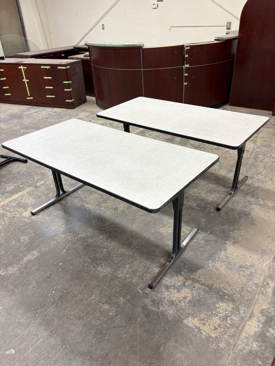 Lot of 2, Adjustable Height Work Table, 57in x 24in