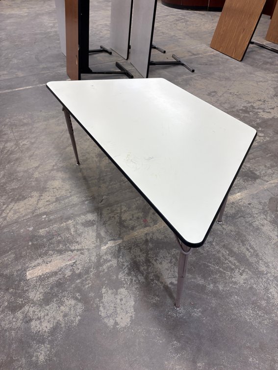 Angled Adjustable Height Work Table, See Images for Size
