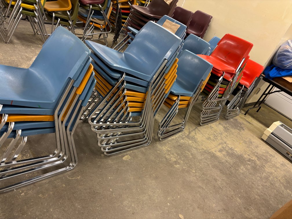 Lot of 30 School Chairs, Stacking