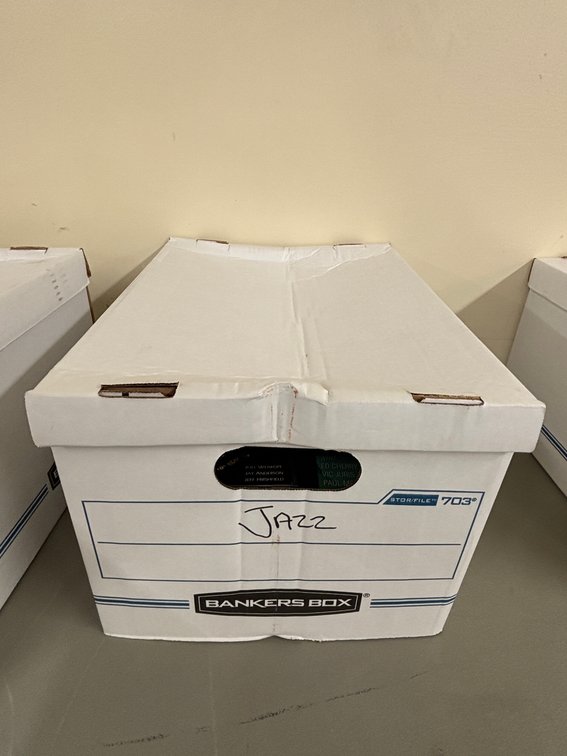 Box of Jazz CDs